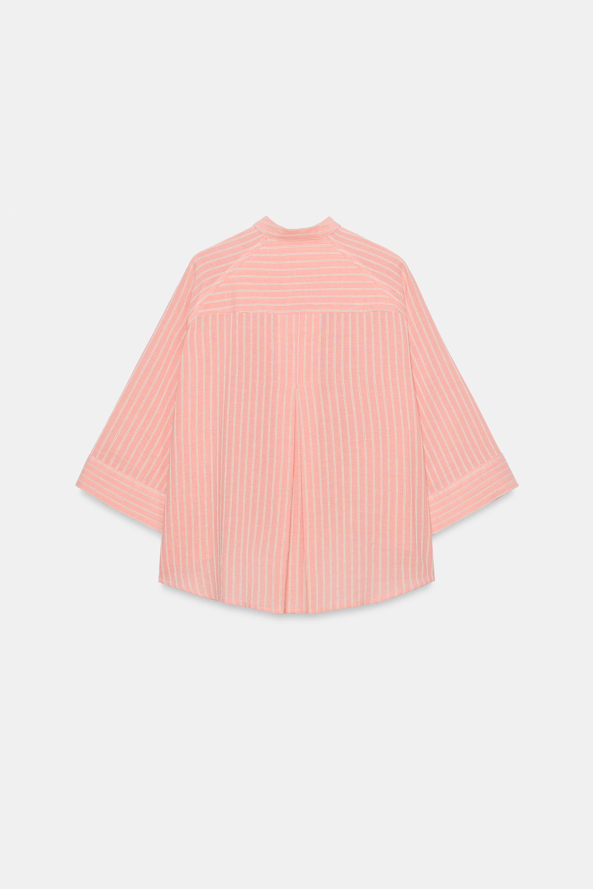 ZW COLLECTION ASYMMETRIC STRIPED SHIRT